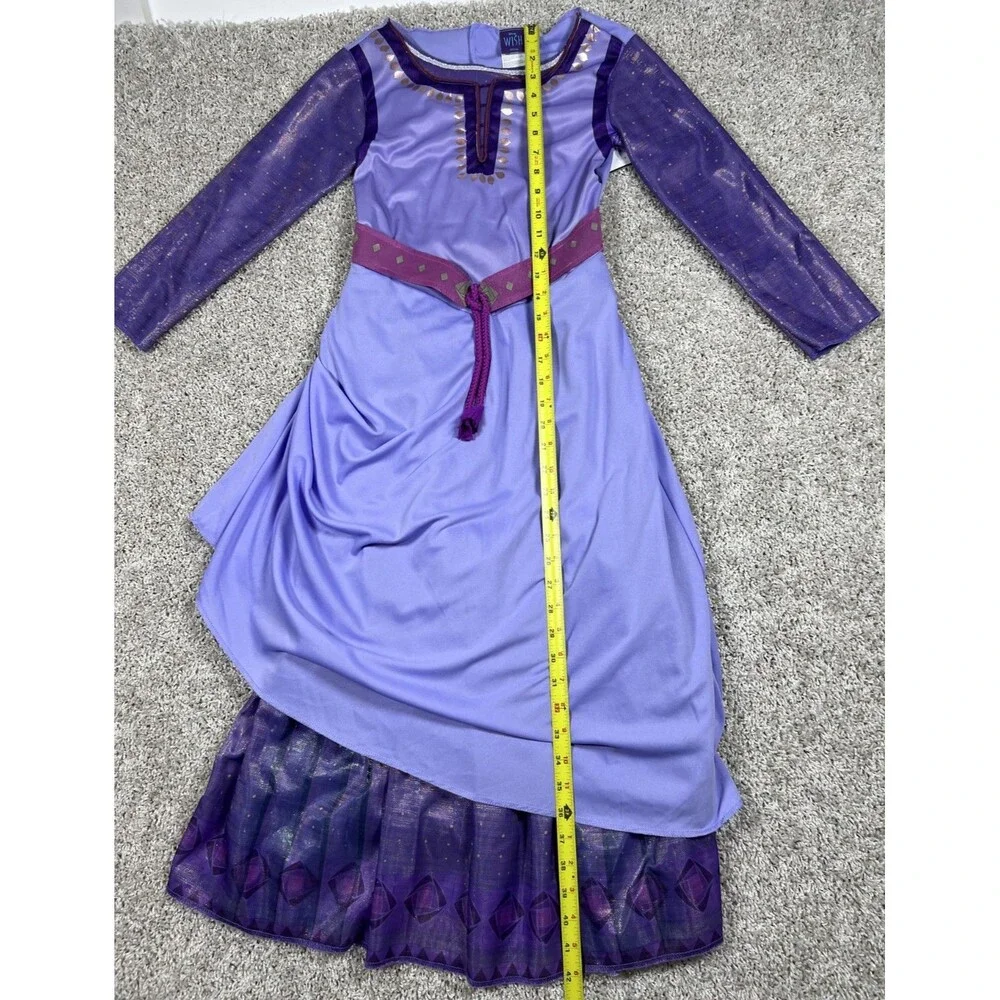 Disney Wish Asha Deluxe Costume Dress Girls Size M 7-8 NWT Purple